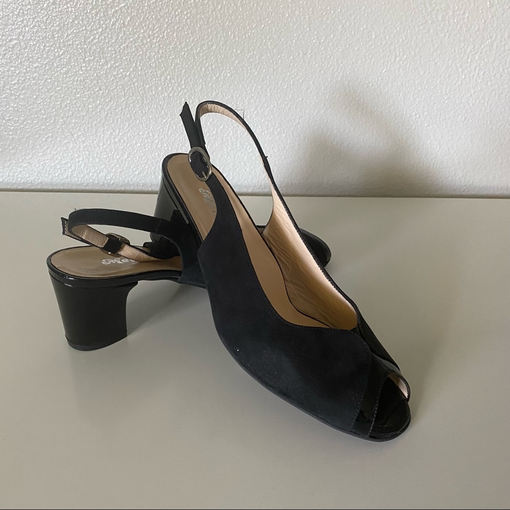 Melluso slingback Pumps in black suede -Size 39